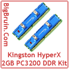 Kingston HyperX 2GB PC3200 Dual Channel DDR Kit